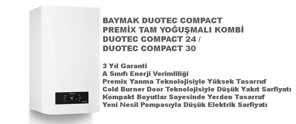 Baymak Duo Tec Compact 24 Premix Yoğuşmalı Kombi f